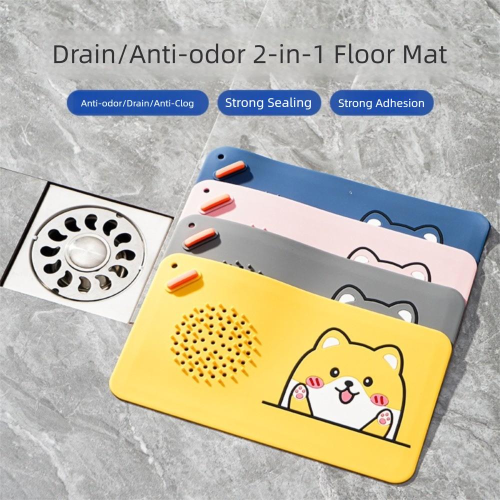 Cartoon Sewer Floor Drain Cover Anti-insect Floor Drain Pad Deodorant Cover  for Bathroom&Kitchen