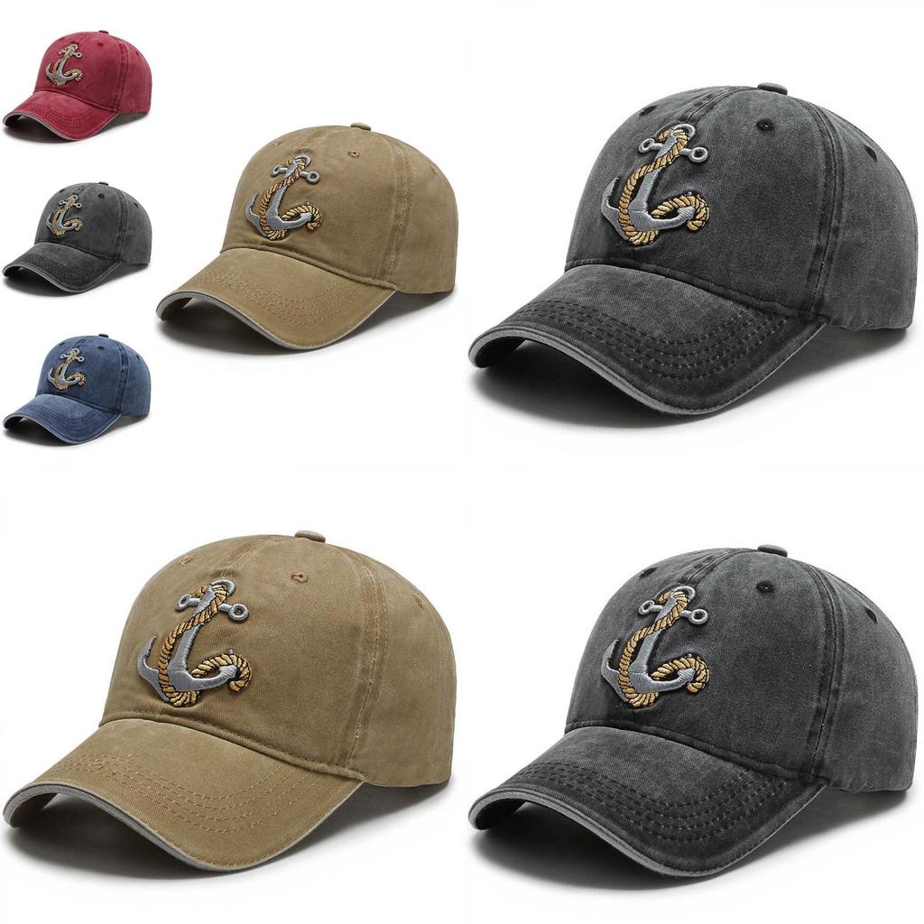 Premium Cotton Baseball Cap For Men With Stylish Embroidery And Classic Round Brim For Outdoor Enthusiasts