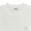 MLB T Shirts Unisex Cream Crew Neck Moderate Straight Fit 3ATSB0354-50IVS
