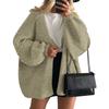 Cappotti da donna alla moda a tinta unita a maniche lunghe in maglia cardigan casual giacca maglione