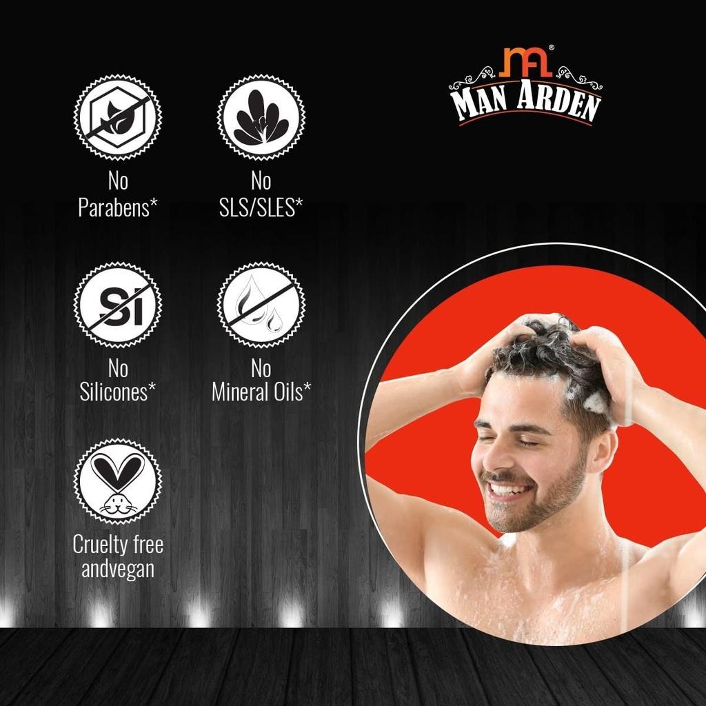 Шампунь с Активированным углем (250 мл), Activated Charcoal Shampoo,  Man Arden