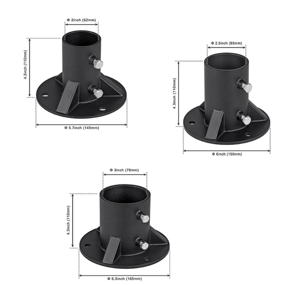 Metal Flange Flange Base With Screws Floor Flange Wood Post Brackets Chain Link Fence Pole Post Base Fence Post Installation