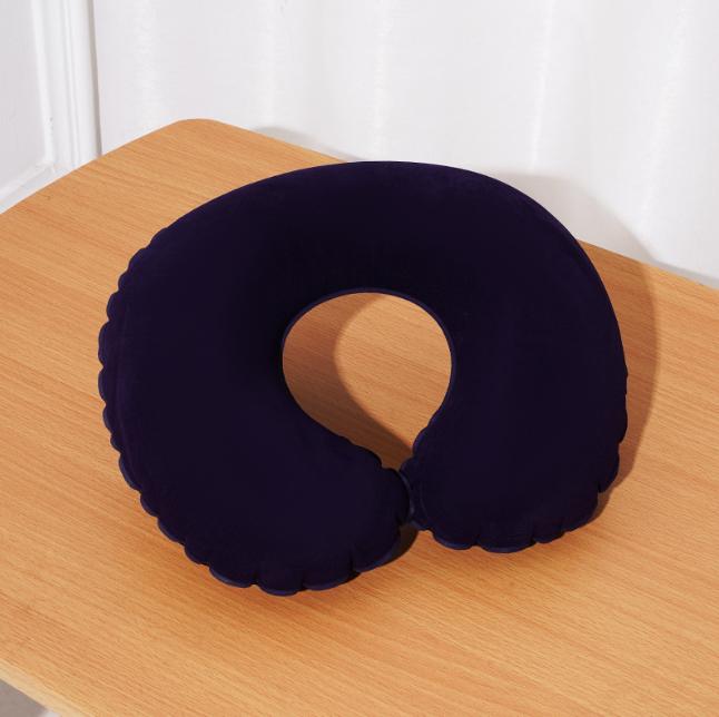 

Надувная U-образная подушка, Портативная складная подушка для шеи для путешествий, Подходит для путешествий темно-синий