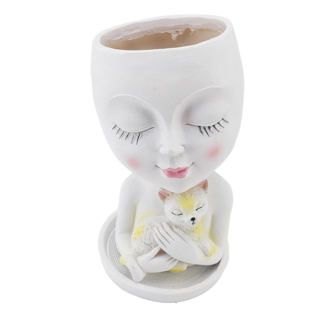 Gesicht Blumentopf Verblassender Harz Kopf Pflanzgefäß DIY Dekorativ Entzückender Sukkulenten Blumentopf Mit