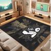 Korn Personalized Crystal Velvet Carpet, Customized Name Text Soft Anti‑Slip Rug for Living Room Bedroom