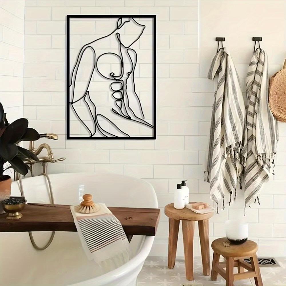 Modern Metal Wall Art Abstract Design for Bedroom Bathroom Living Room Festival Statue Decor Wall Sculptures Home Aesthetics Decorative Plaque