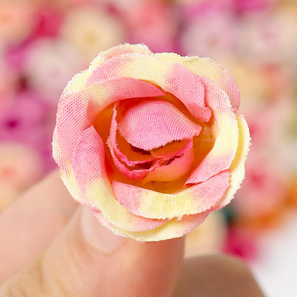10/40Pcs Rose Artificial Flowers 2CM Fake Flowers Home Room Decor Garden Wedding Decoration DIY Scrapbook Garland Gift Accessory