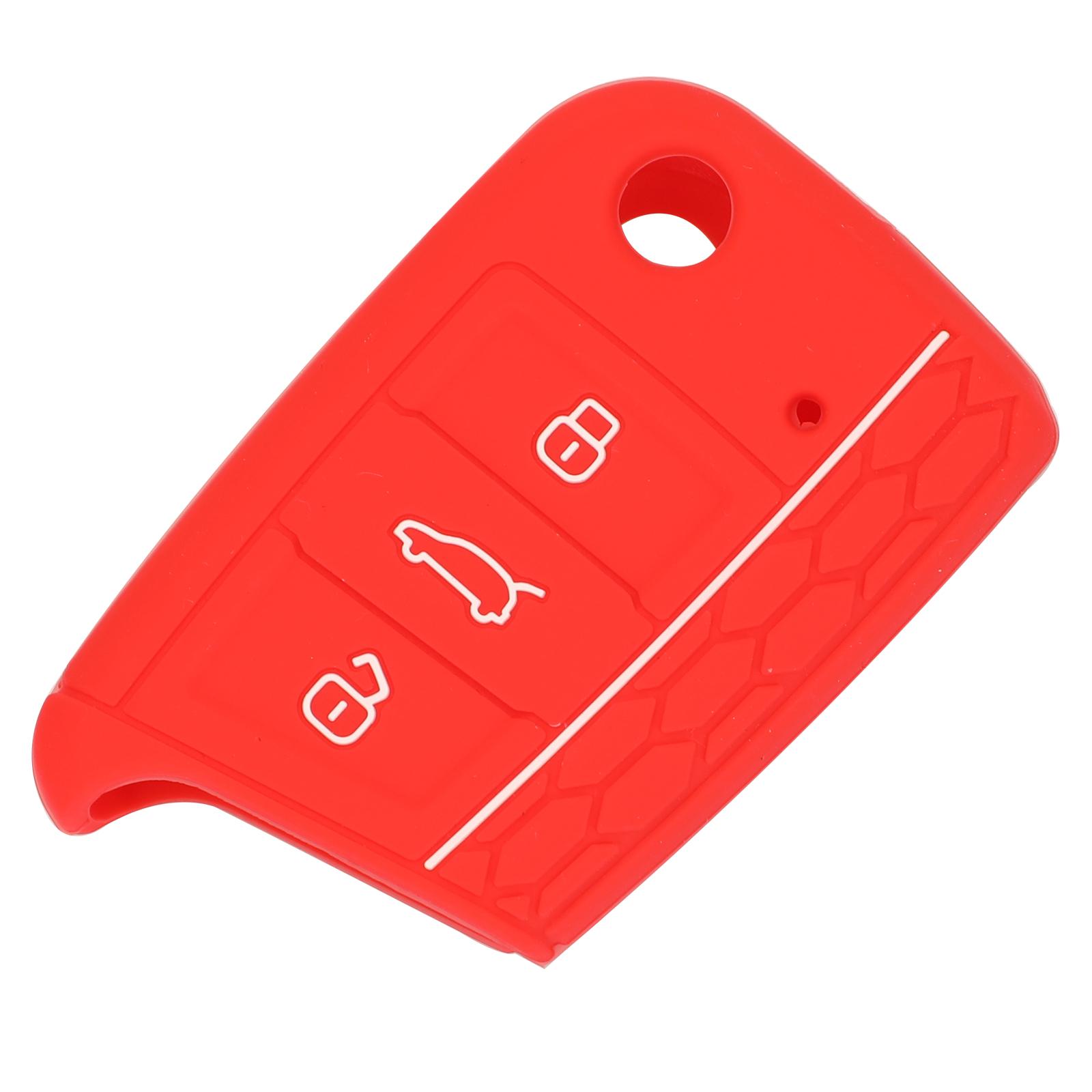 

Чехол для брелока с силиконовым покрытием jingyuqin с 3 кнопками для VW Polo 2016 Golf 7 MK7 для Skoda Octavia Combi A7 для SEAT Leon Ibiza CUPTRA красный