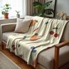 Mixed Floral Cartoon Anime Print Flannel Blanket Soft Warm Throw for Kids Bedroom Sofa Christmas Office Car