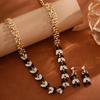 Hot-Selling Bridal Pendant Necklace & Earring Set - Fashionable Jewelry for Banquets