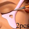 2pcs[Reusable Eyeliner Stencil] Multi-functional Silicone Eyeliner Stencil| Easy To Clean, Mascara Shield, Eyeliner Guide, Suitable for Makeup