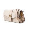 Michael Kors MK Greenwich Borsa a Spalla con Stampa Logo Vintage Donna Borsa a Spalla Bianco Vaniglia Rosa Nudo 30H1GGRL6B-173
