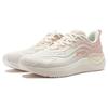 Li Ning EazGo Cushioning, Wear Resistant Low top Running Shoes Women's White Pink ARST042-2