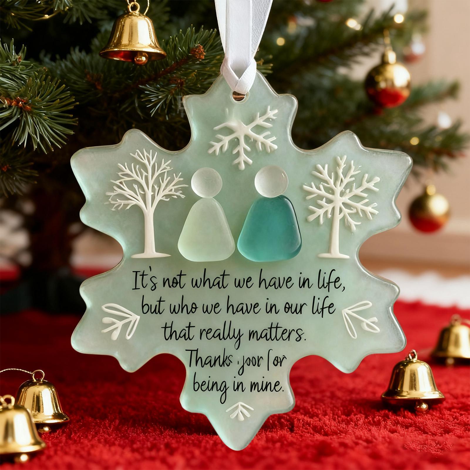 

Sea Glass Snowflake Ornaments Acrylic Friendship Pendant Snowflake-Shaped Friendship Hanging Pendant for Hallway Festival China Mainland