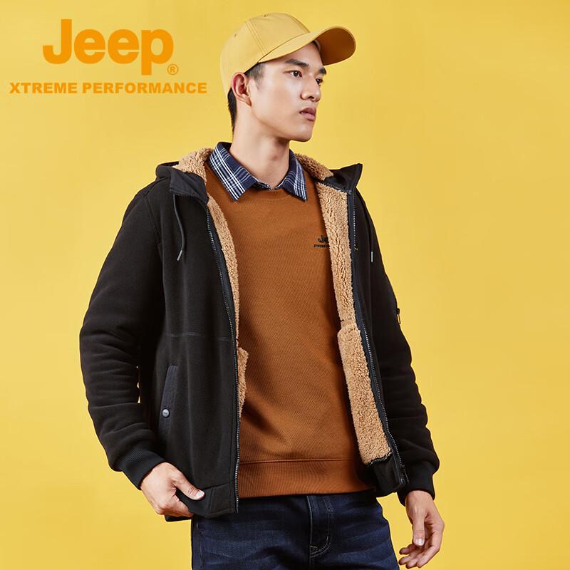 Jeep Men's Outdoor Waterproof Hiking Fleece Jacket