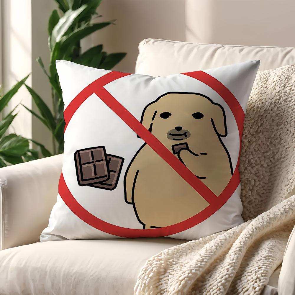 funny kawaii nNudaeng Dog Meme cushion cover For Pillow Printing Sofa Decoration Home Car Room Coffee Office Nordic Simplicity