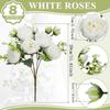 Artificial Peony Simulation Flower Bouquet 5 Big Head 2 Small Bud Flower for Table Centerpieces Home Wedding Bridal Decoration