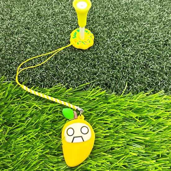 Plastic Anti Lost Golf Tee Hanger Donut Design Golf Tee Ring Strap Fruit Design Tee Loss Prevention Golf Accessory