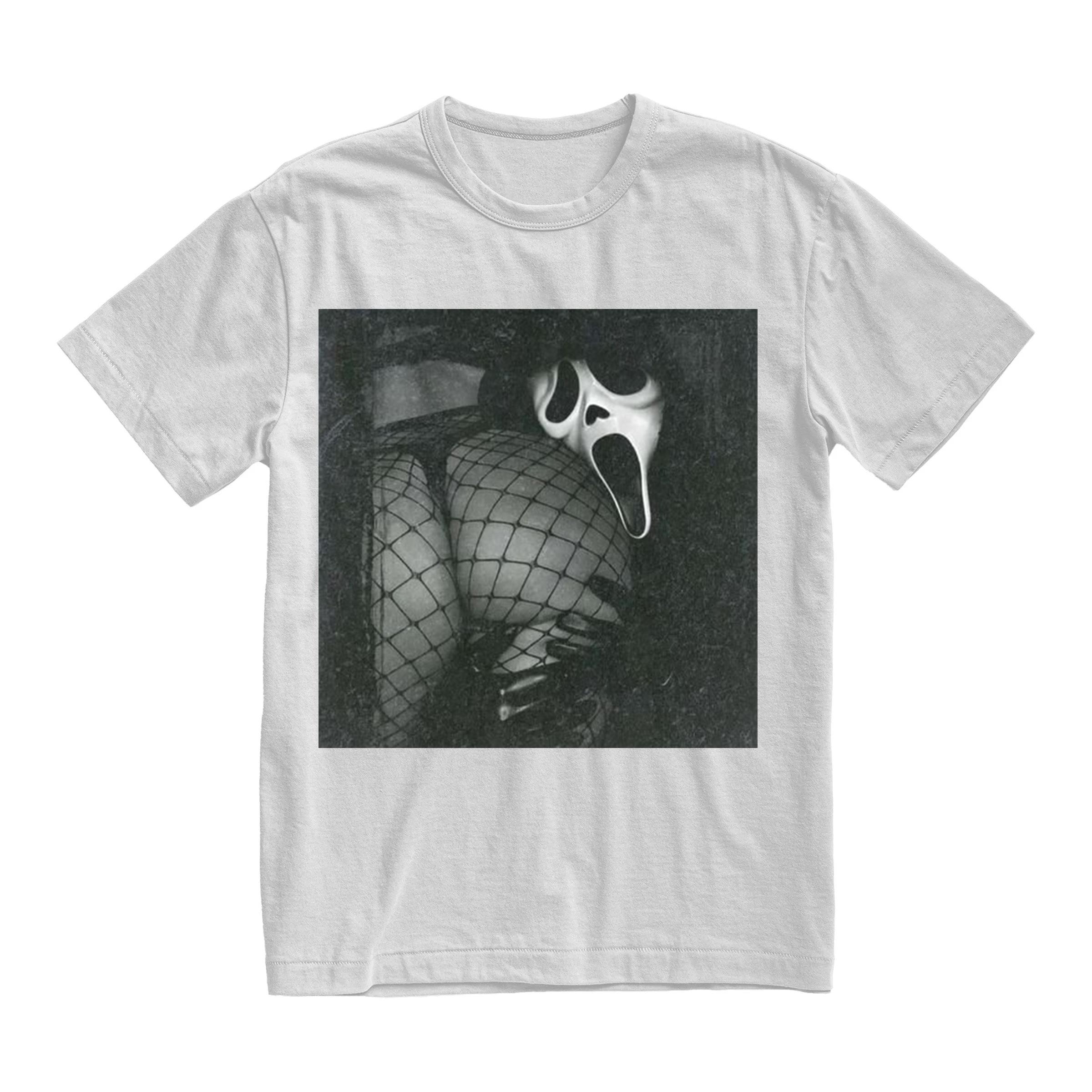 Винтажные футболки Mister Killer Sir Ghost Face Booty мужские оверсайз Y2k уличные дышащие высококачественные из плотного хлопка футболка унисекс топ XL