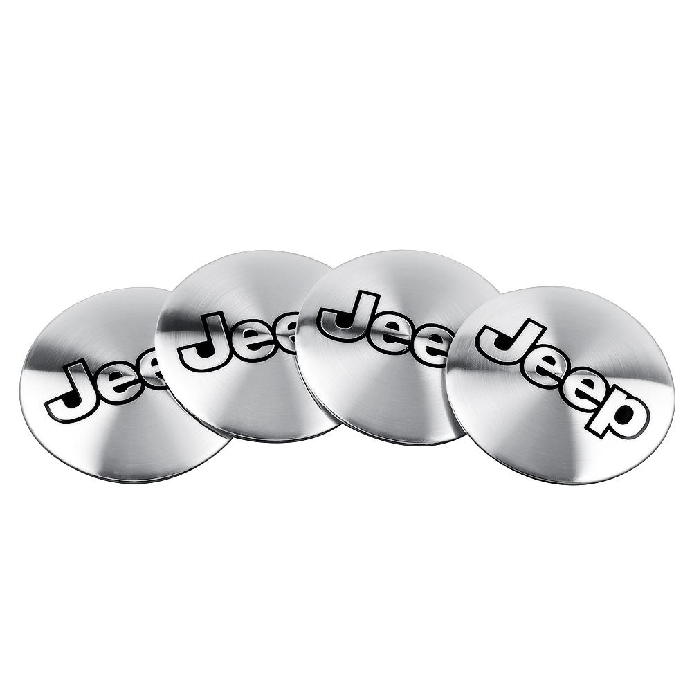 4pcs 56mm Car Wheel Center Hub Caps Cover Rim Exterior Decals Stickers Badge For Jeep jk Compass Renegade Grand Patriot Liberty