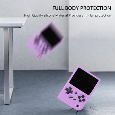 Silicone Protective Cover with Lanyard Protective Case Solid Color Portable Cover for RG35XX Handheld Game Console
