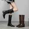 Maillard West Boots Splicing Pointed Tall Pile Boots Medium Boots