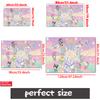 Kawaii Strawberry News Cartoon Doormat,2D Print  Floor Mat, Pastel Popcorn Entrance Rug for Girls Bedroom Living Room Decor Gift