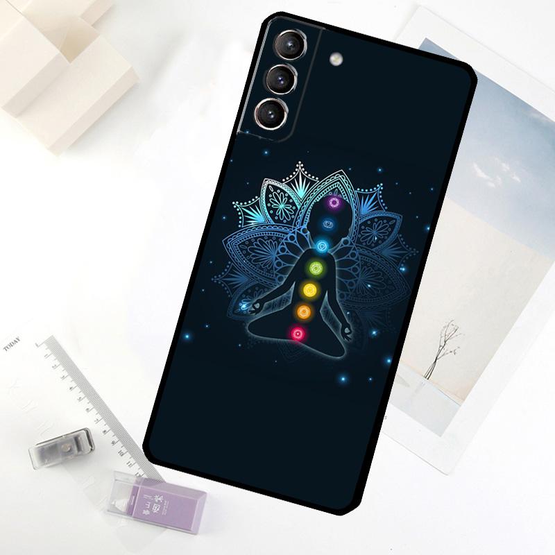 Mandala Chakra Yoga Phone Case For Samsung Galaxy S25 Ultra S20 S21 S22 S23 S24 Ultra S9 S10 Plus S24 FE Cover