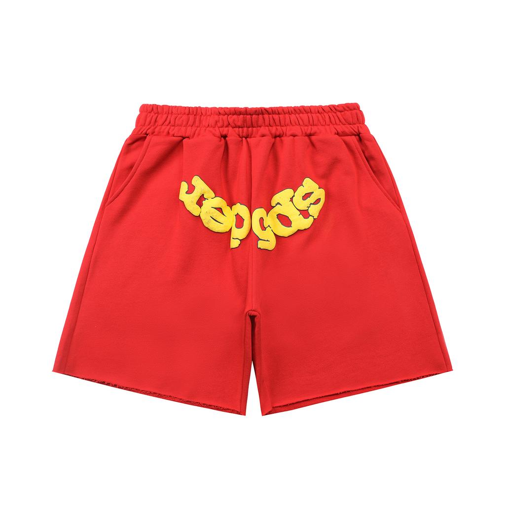 Summer New Sp555der European and American Trendy Brand High Street Spider Letter Loose Sports Shorts Men's and Women's Five-point Pants