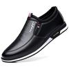 New Men Genuine Leather Casual Shoes Fashion Flat Leisure Shoes Comfortable Slip-on Loafers