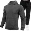 Men's Fashion Fleece Hoodie Sports Set