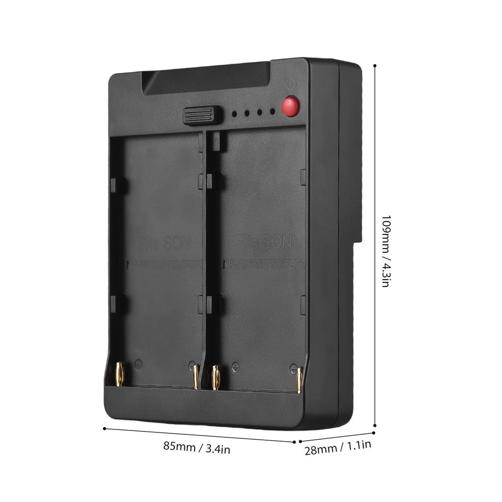 NP-F970 F750 F550 Battery Plate to V-Lock V-Mount Buckle Bracket Adapter with USB-A/ Type-C/ / D-TAP Outputs Np to V Mount