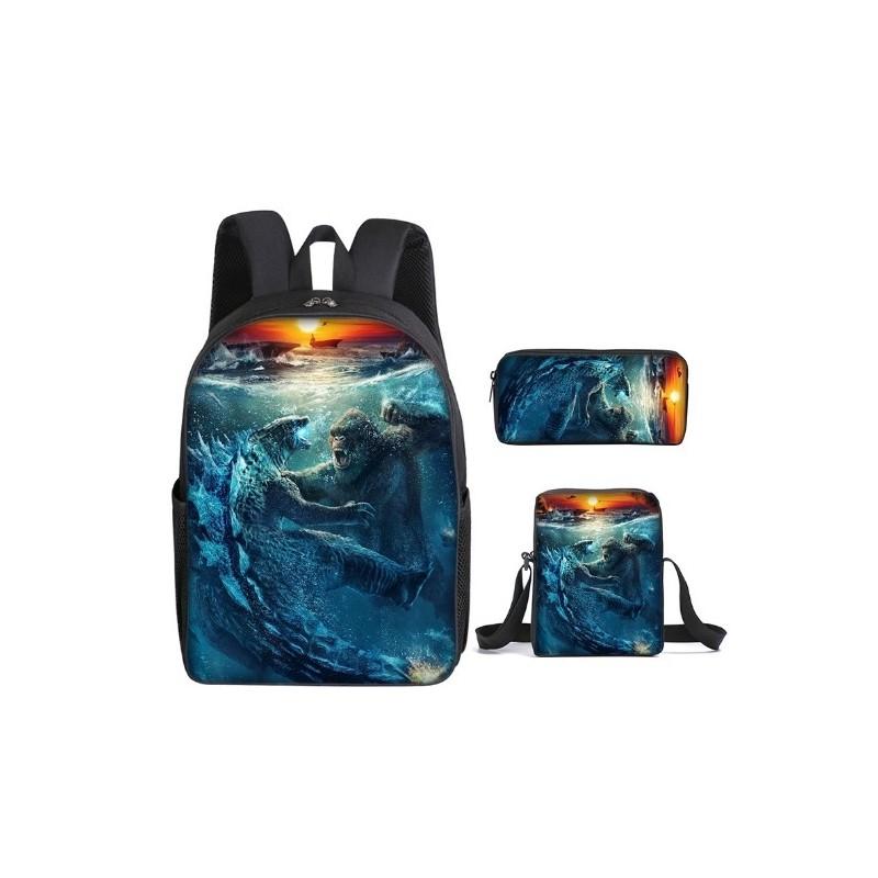 Godzilla Kinderrucksack Mit Luftpolstergurten Für Grundschüler