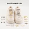 Fashion Metal Shoe Charms Luxury Diamond Pearl Sneaker Charms Gold Silver Shoe decoration DIY Shoelaces Buckles Shoes Accesories