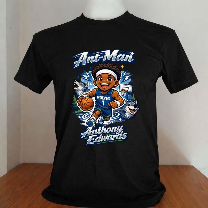 anthony edwards minnesota timberwolves cartoon shirt XL