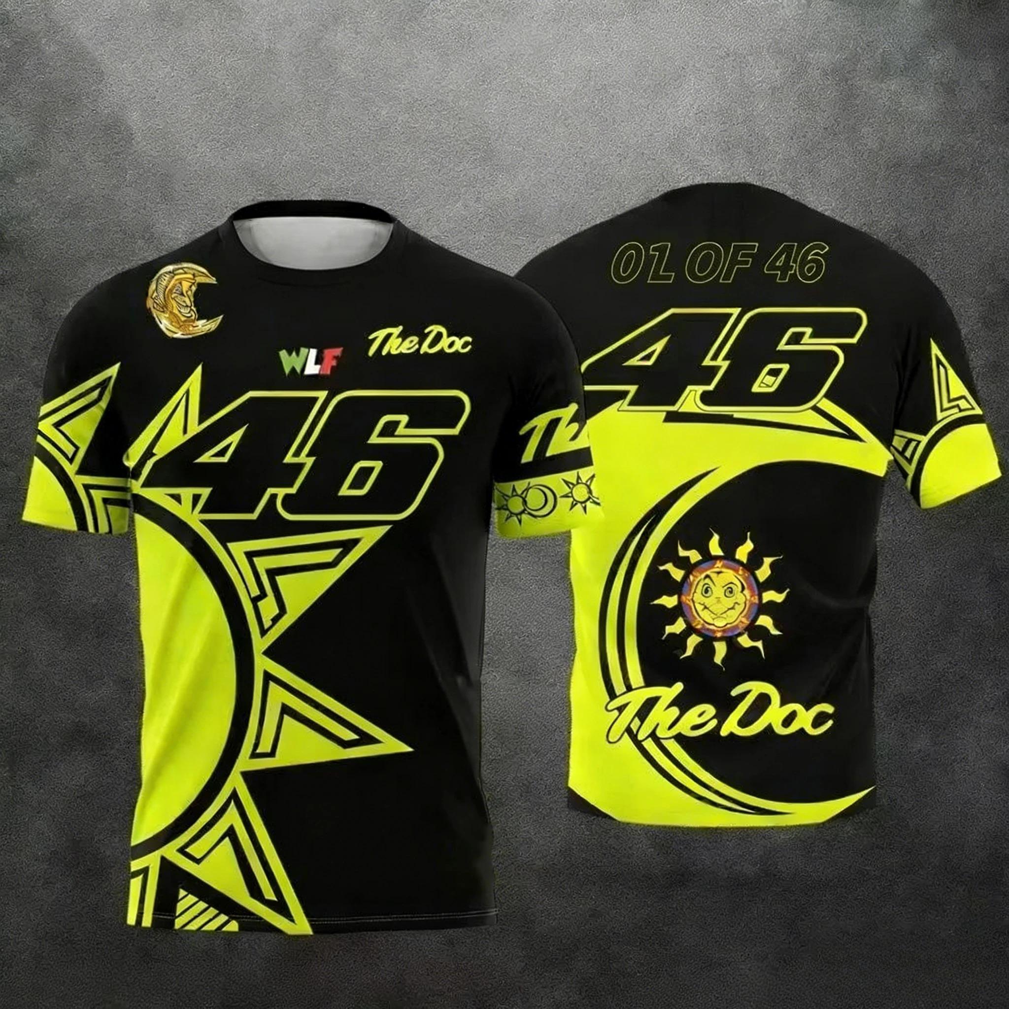 

Best Seller No.46 Motorcycle Racing Superstar Rider T-Shirt Comfortable MOTO Riding Daily Casual Streetwear Fashion Top XXXL білий