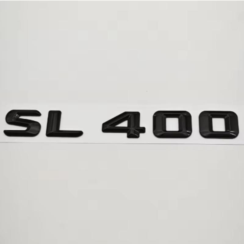 3D ABS Car Letters Badge Sticker Rear Trunk Logo SL350 SL400 SL500 Emblem For Mercedes Benz SL350 SL400 SL500 R230 R231 R129 RL2