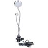 Clip Desk Lamp 10 Gear Adjustable LED Double Head Gooseneck Table Lamp Reading Lamp for Bedroom