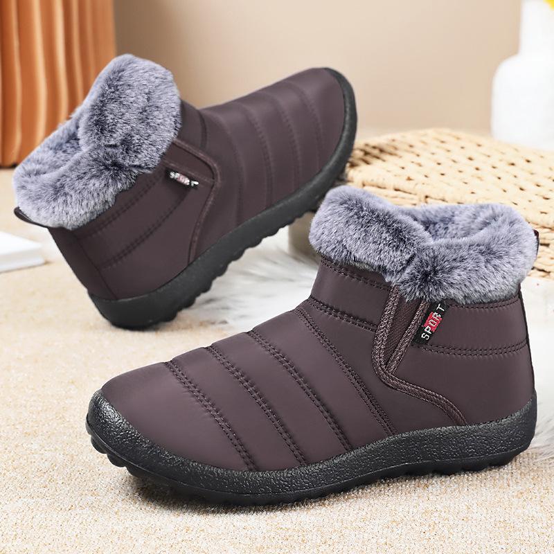 Shoes women's cotton shoes winter piled thickened cotton boots new cold and warm snow boots versatile casual women's boots