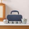 Nordic Sky Blue Ceramic Travel Tea Set