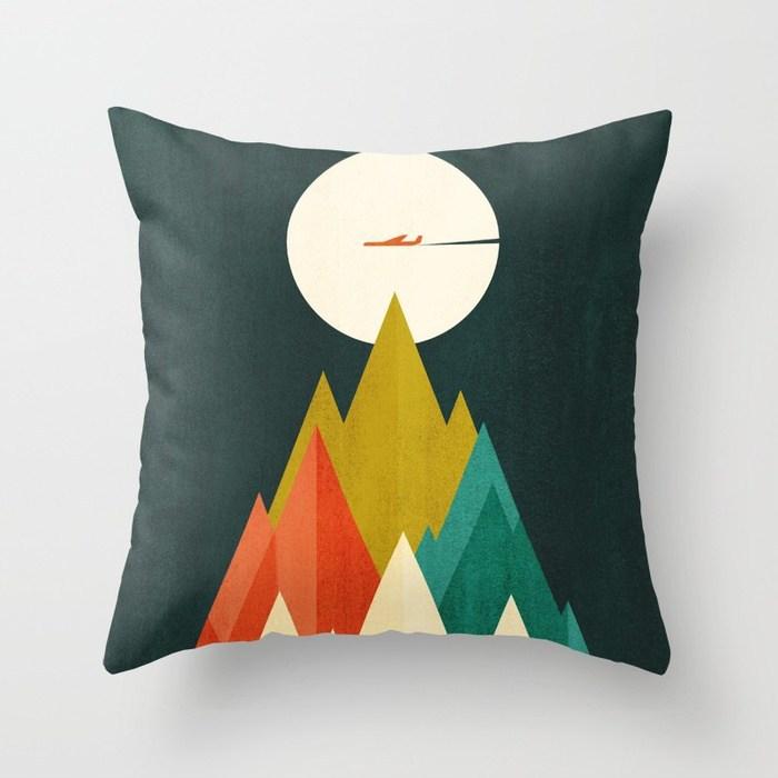 Pillowcase Car Waist Pillow Sofa Pillowcase Sun Pattern Pillow Office Pillow Side Sleeping