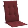 High Back Chair Cushions 4 Pcs. Melange Wine Red 120x50x4 Cm Fabric