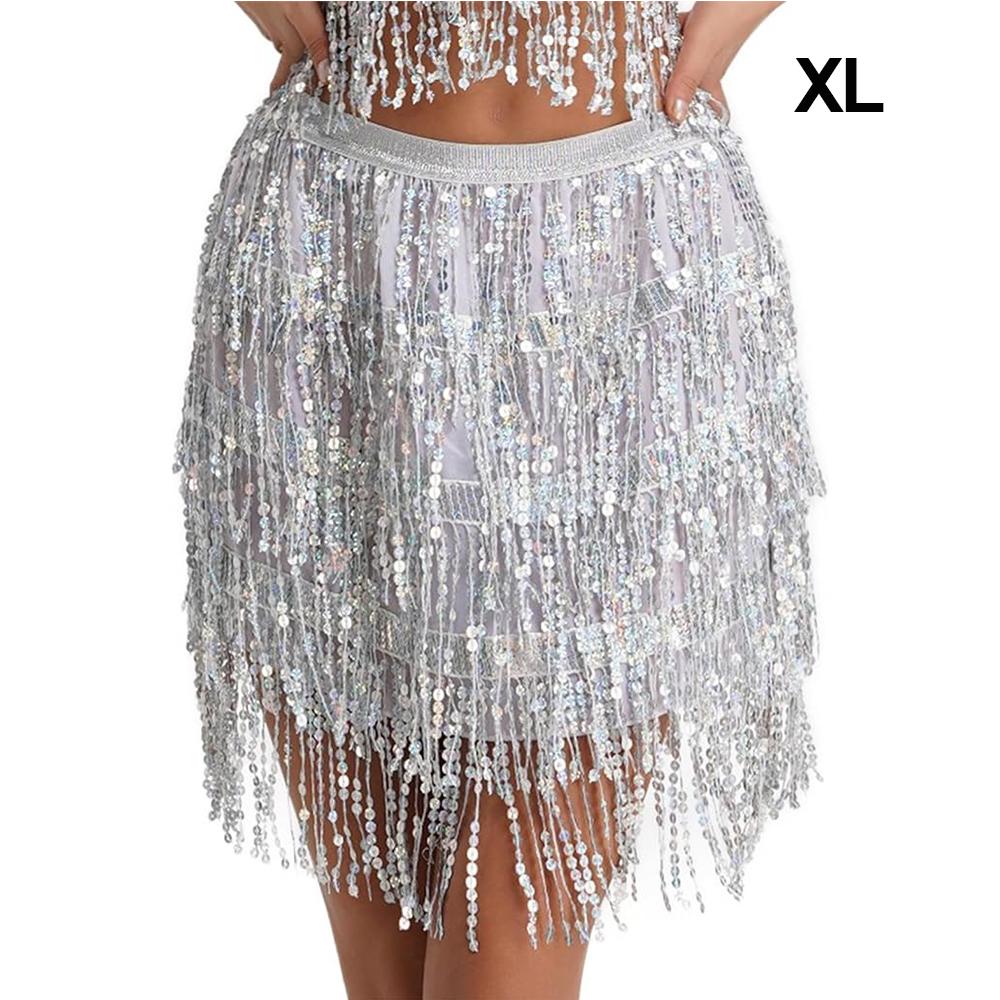 

Юбка с блестками, юбка с пайетками, танец живота, юбка с бахромой, блестки, юбка для танца живота, блестки, костюм для танца живота, мини-латинская металлическая юбка