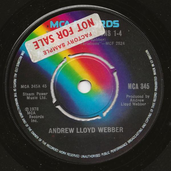 

7inch Record ANDREW LLOYD WEBBER Theme And Variations 14 MCA345PROMO MCA 1978 UK Classical Used