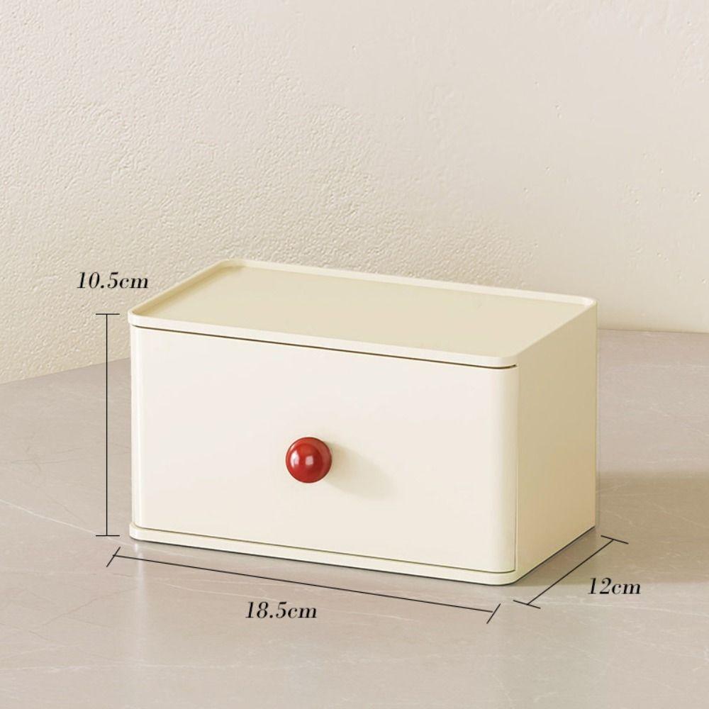 

Пылезащитный ящик для хранения косметики, штабелируемая подставка для хранения канцелярских товаров Single-White