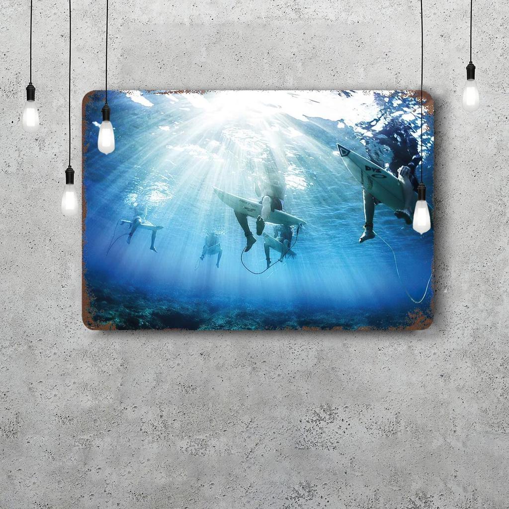 surf curse Vintage Metal Tin Signs Posters Decor Retro Metal Plaque Wall Art Decor for Garage Bar