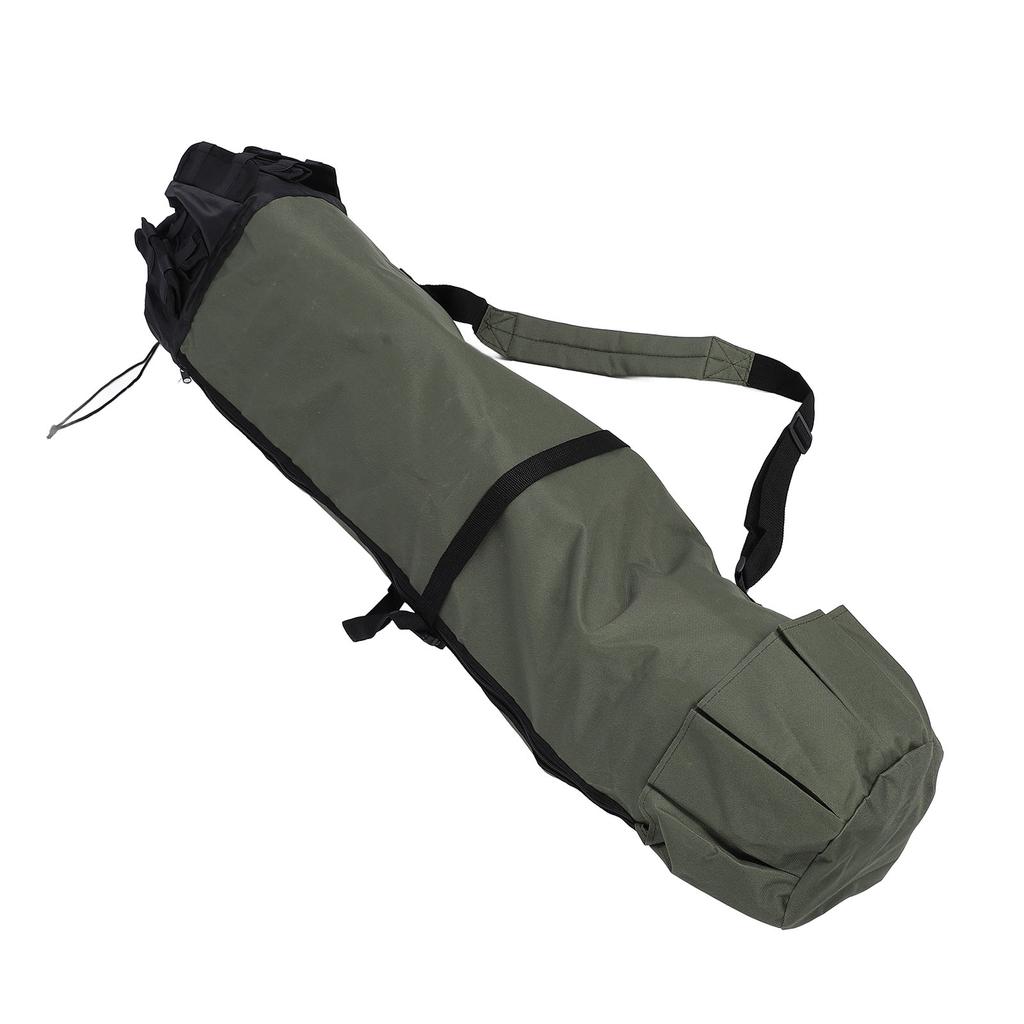 Sac pour Cannes à Pêche Forme Cylindrique Tissu Oxford 600D Résistant à l'Eau Antichoc Portable Sac de Rangement pour Cannes à Pêche pour Ligne de Pêche Appâts Équipement de Pêche