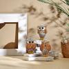 Sada 3 sošek sovy Neslyším Nevidím Nemluvím Zvířecí socha Ozdoby Domácí Kancelář Stolní dekorace