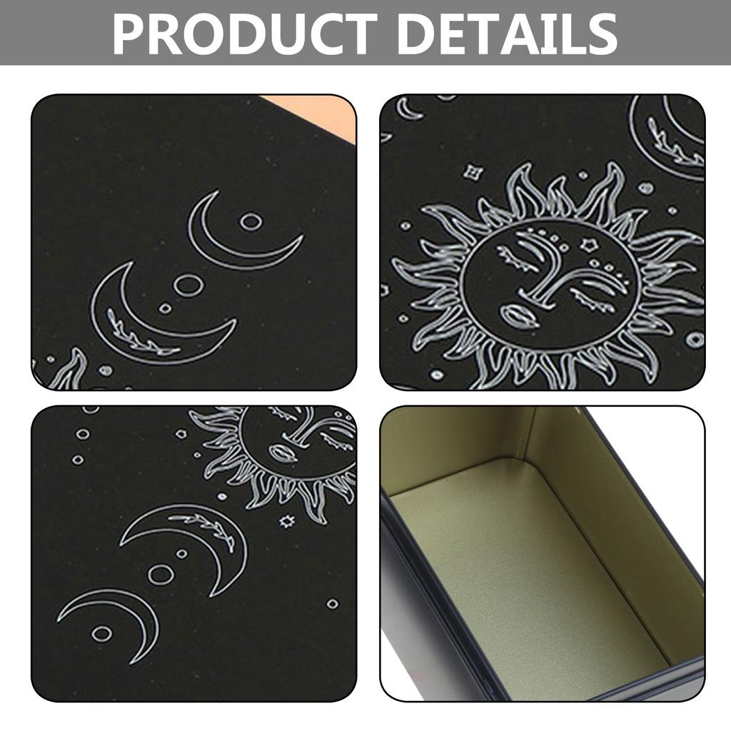 Playings Cards Box Trading Card Case Tarots Storage Can Card Organizers Card Case Empty Metal Storage Box for Game Cards