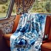 Blue Sea Turtles And Floral Artwork Design Blanketcustomizable With Your Namecomfortable And Stylish Perfect For Travel Beds Chairs Offices Sofas